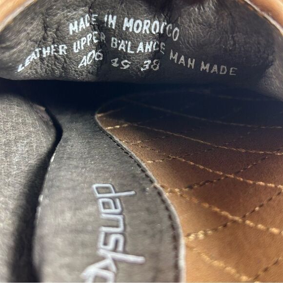 Dansko Mule Slip On Shoes Brown Leather Casual Comfort Clog Size 8 EUR 38 - Picture 9 of 10